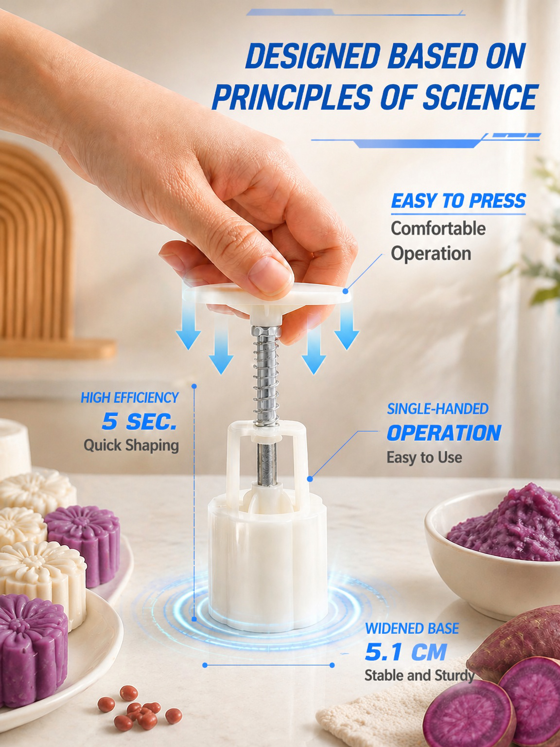 Safe and BPA-free baby food pressing tool