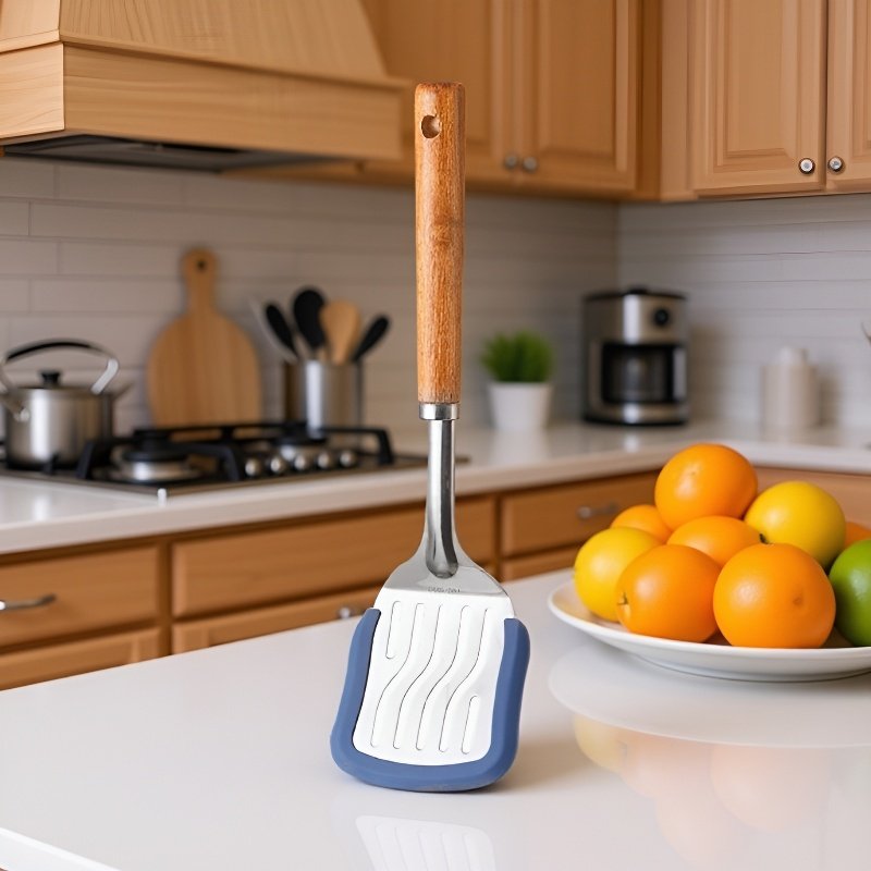 가정용 304 스테인리스 주걱 원목 손잡이 스테이크 생선구이 주방용품 실리콘 끈적임 냄비 주방용품 주걱