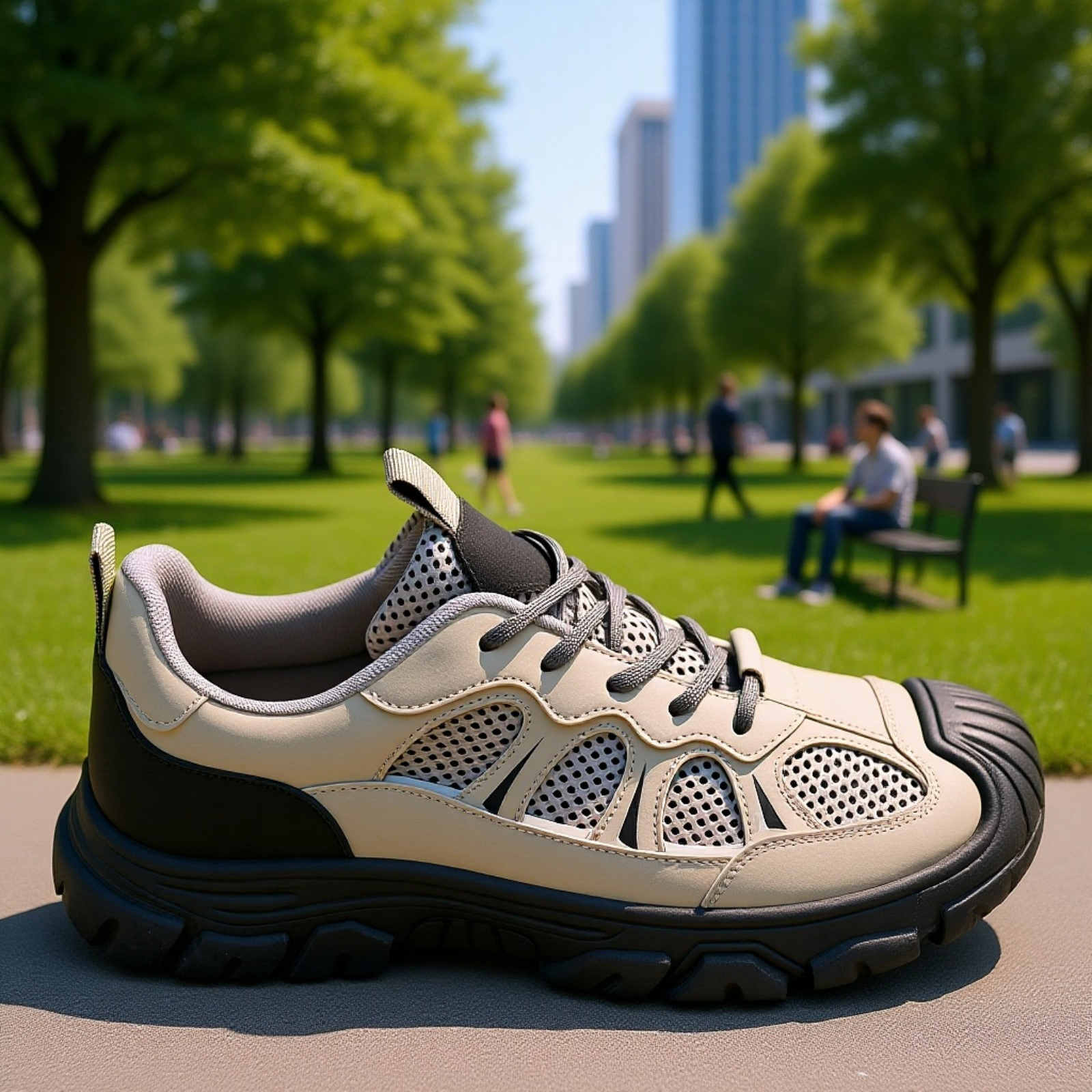 ソフトソールシューズメンズ2025新しい滑り止め耐摩耗労働保護靴アウトドア通気性ハイキングシューズスポーツメンズシューズ