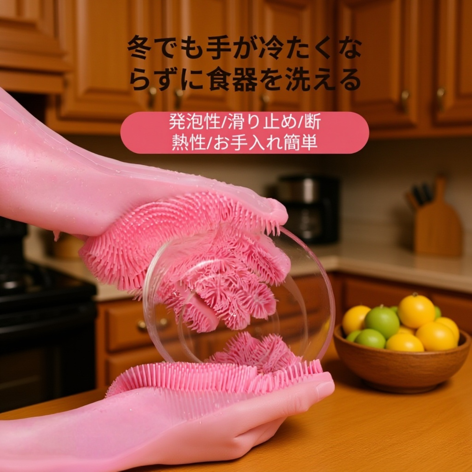 シリコン食器洗い手袋の全体画像