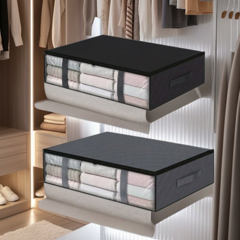 Bolsa de almacenamiento grande y plegable para debajo de la cama, ideal para ropa y mantas