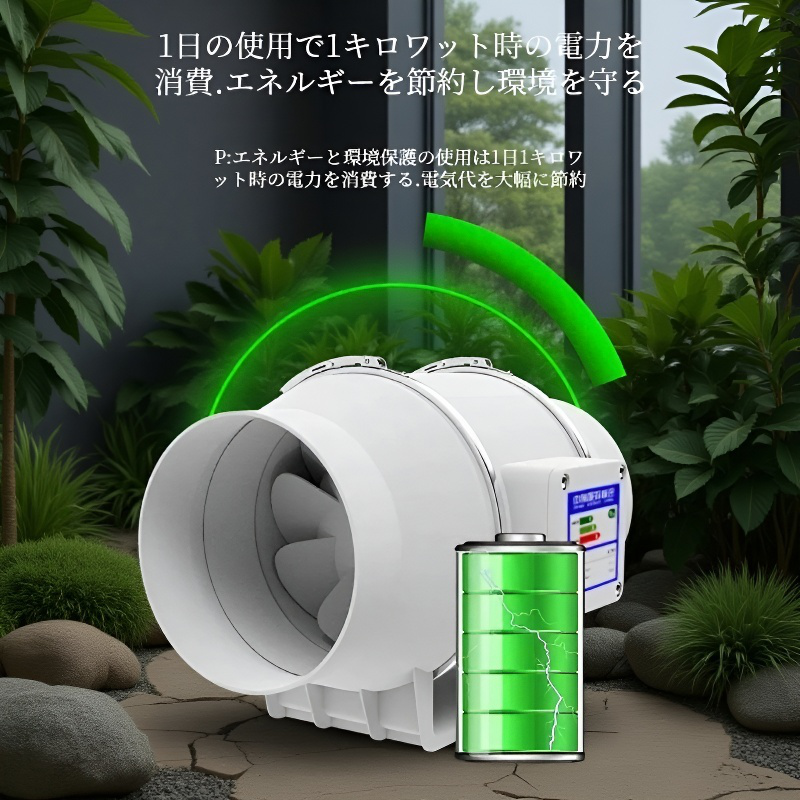 超強力換気扇 丸型パイプ油煙吸引換気扇 キッチンバスルーム静音換気扇