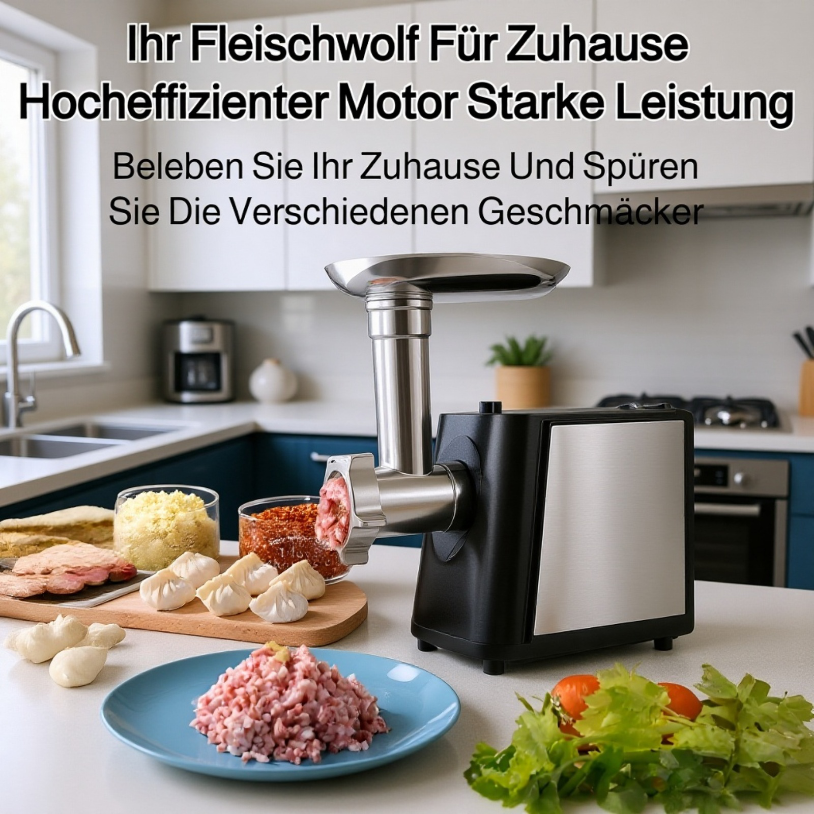 Vollautomatischer elektrischer Edelstahl Fleischwolf für die Küche