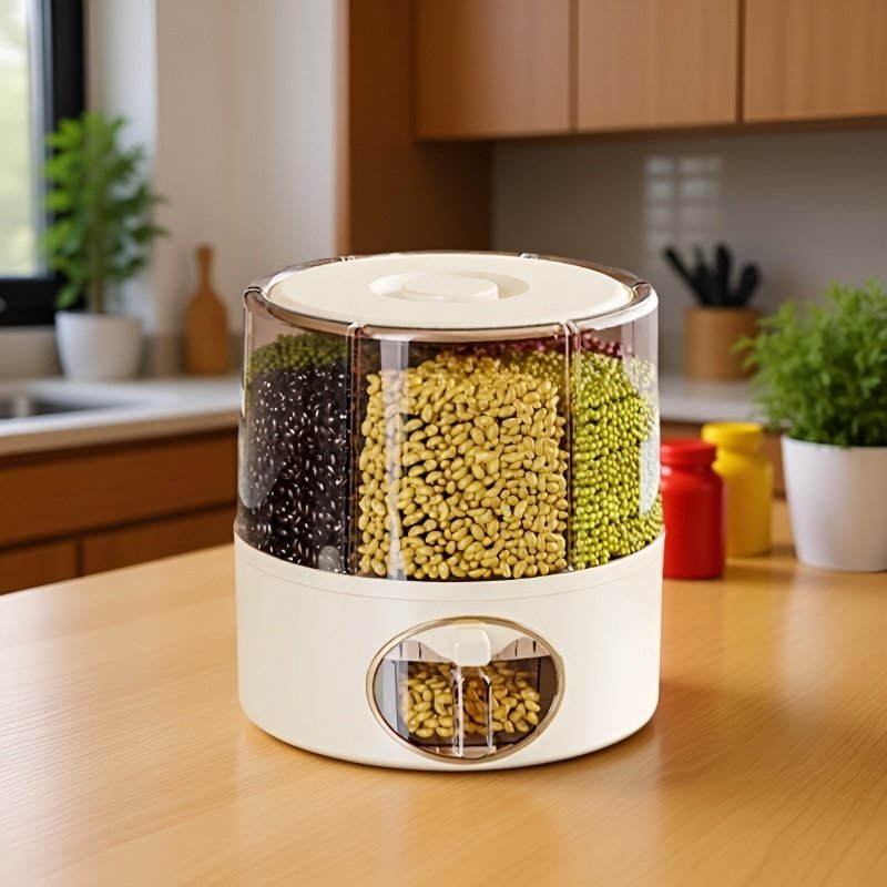 大容量360°回転式穀物貯蔵バケツ