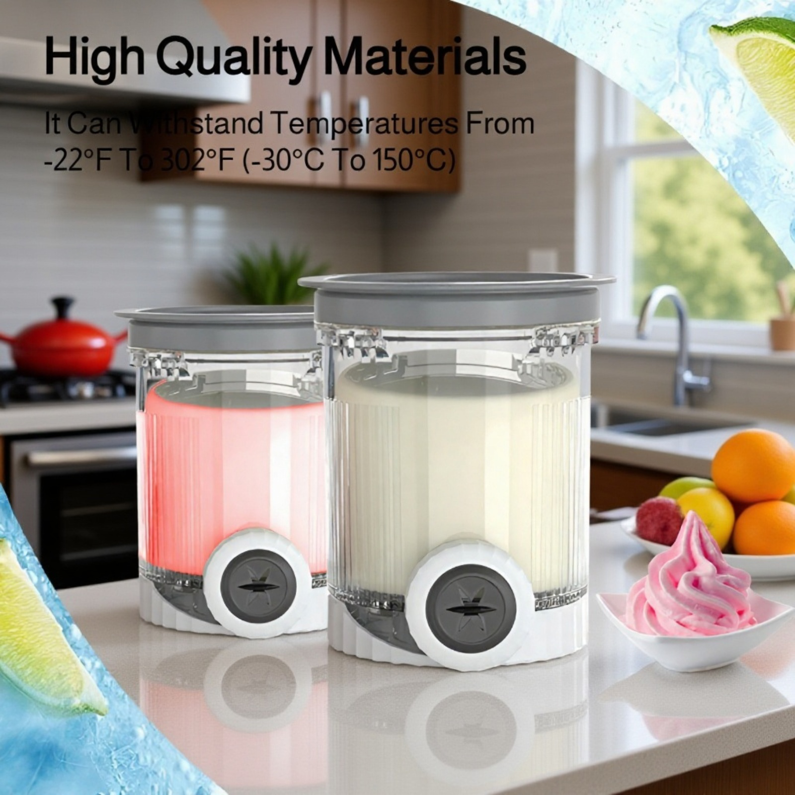 Nuevo producto de gran venta compatible con las tapas de las máquinas para hacer helado Ninja Swirl 