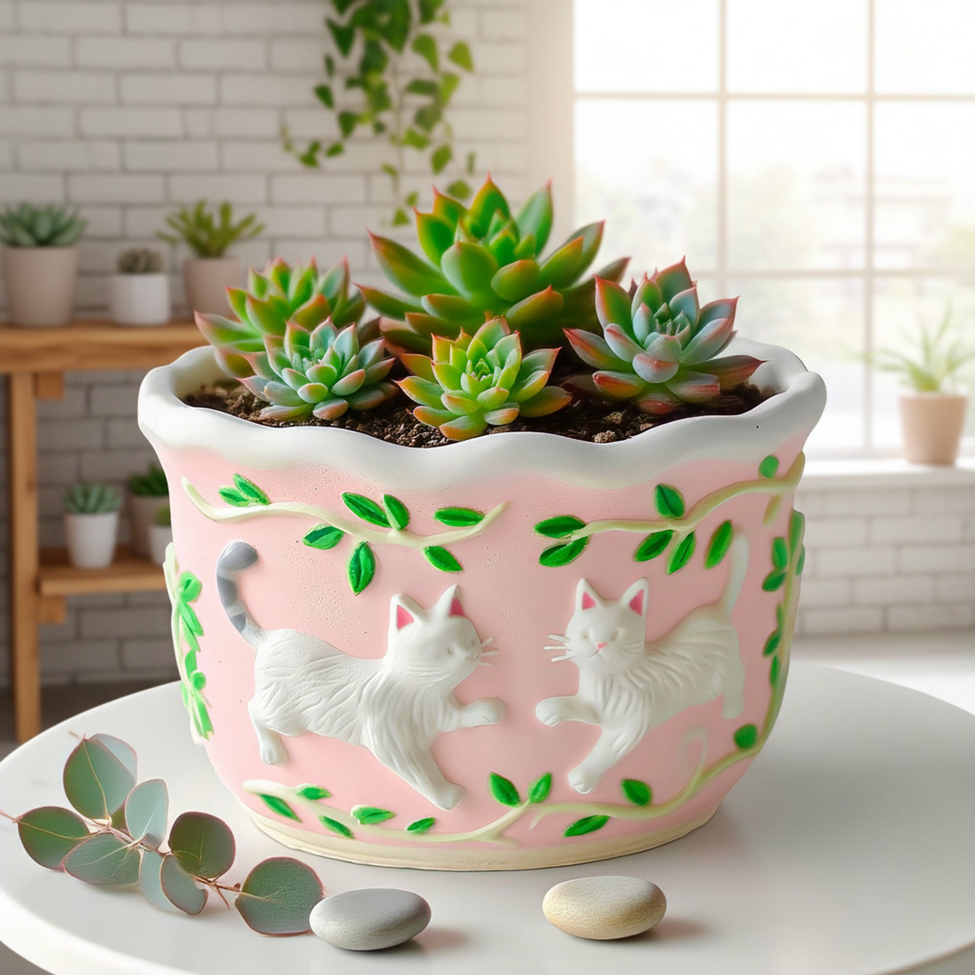 動物テーマの手作り植木鉢シリコン型