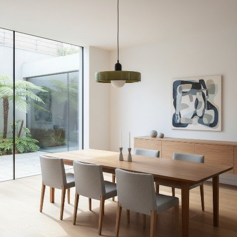 Modern home bar with decorative used pendant lamp