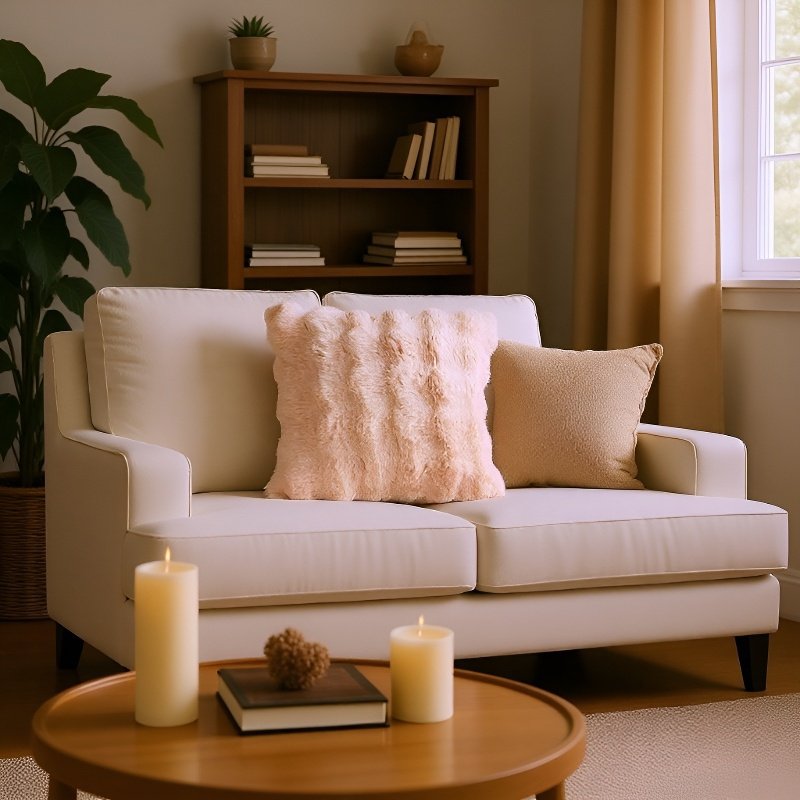 Weiche Plüsch-Kissenhüllen, einfarbig, dekorativ fürs Schlafzimmer