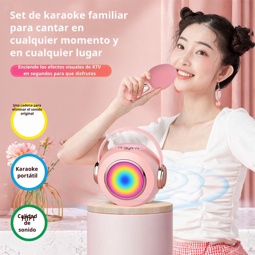 Micrófono inalámbrico para niños con altavoz y karaoke todo en uno