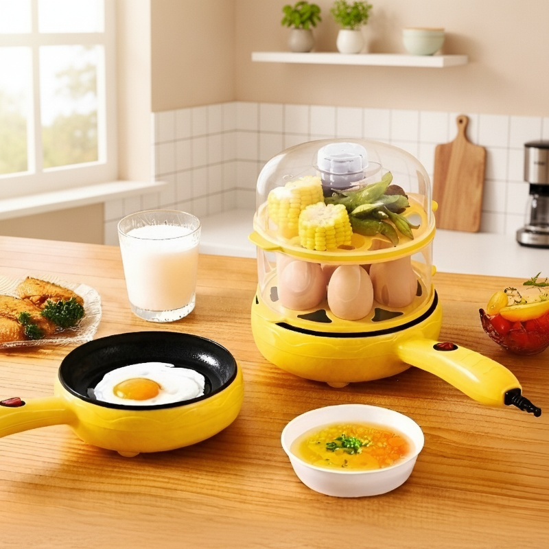 Cocina eléctrica portátil para el hogar, antiadherente para cocinar huevos