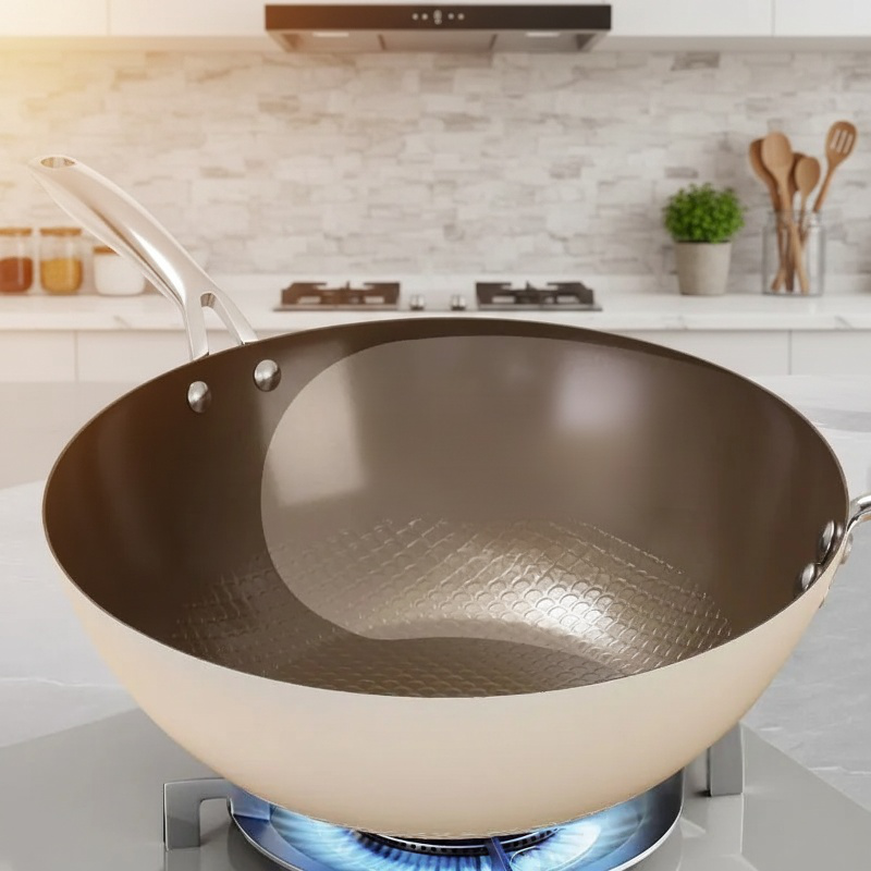 Ceramic Pan with Heat Resistant Handle
