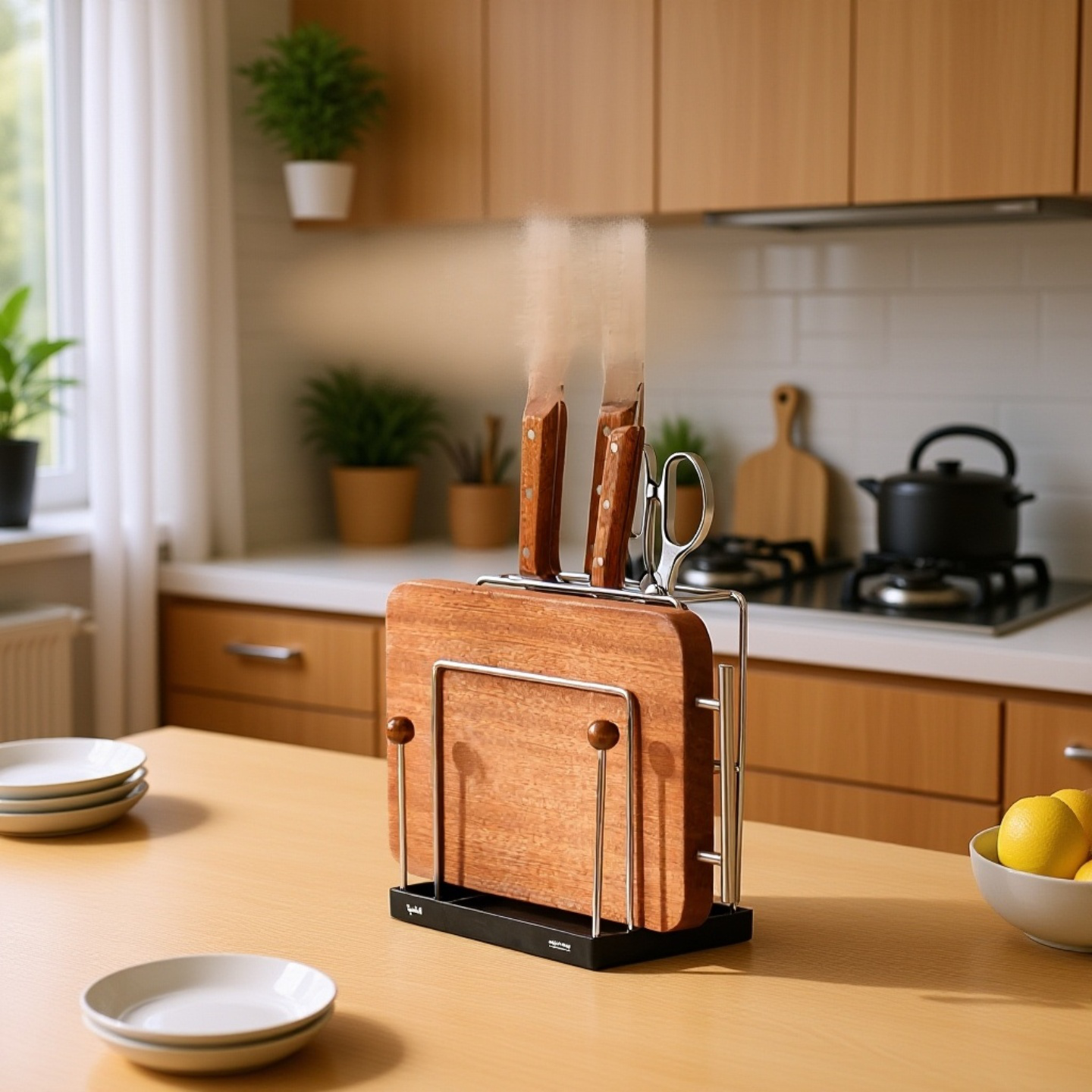 ステンレス製ナイフホルダー キッチンナイフラック 収納ラック 家庭用排水カウンタートップ 野菜ナイフホルダー 専用収納ラック