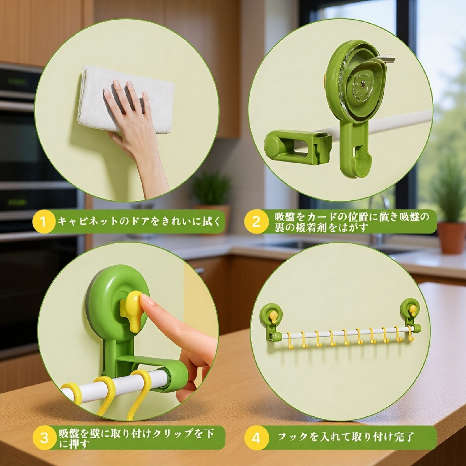 壁掛け用滑り可能な吸盤フック 多機能フック 家庭用