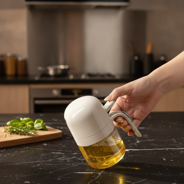 Reusable oil sprayer bottle for salad and baking