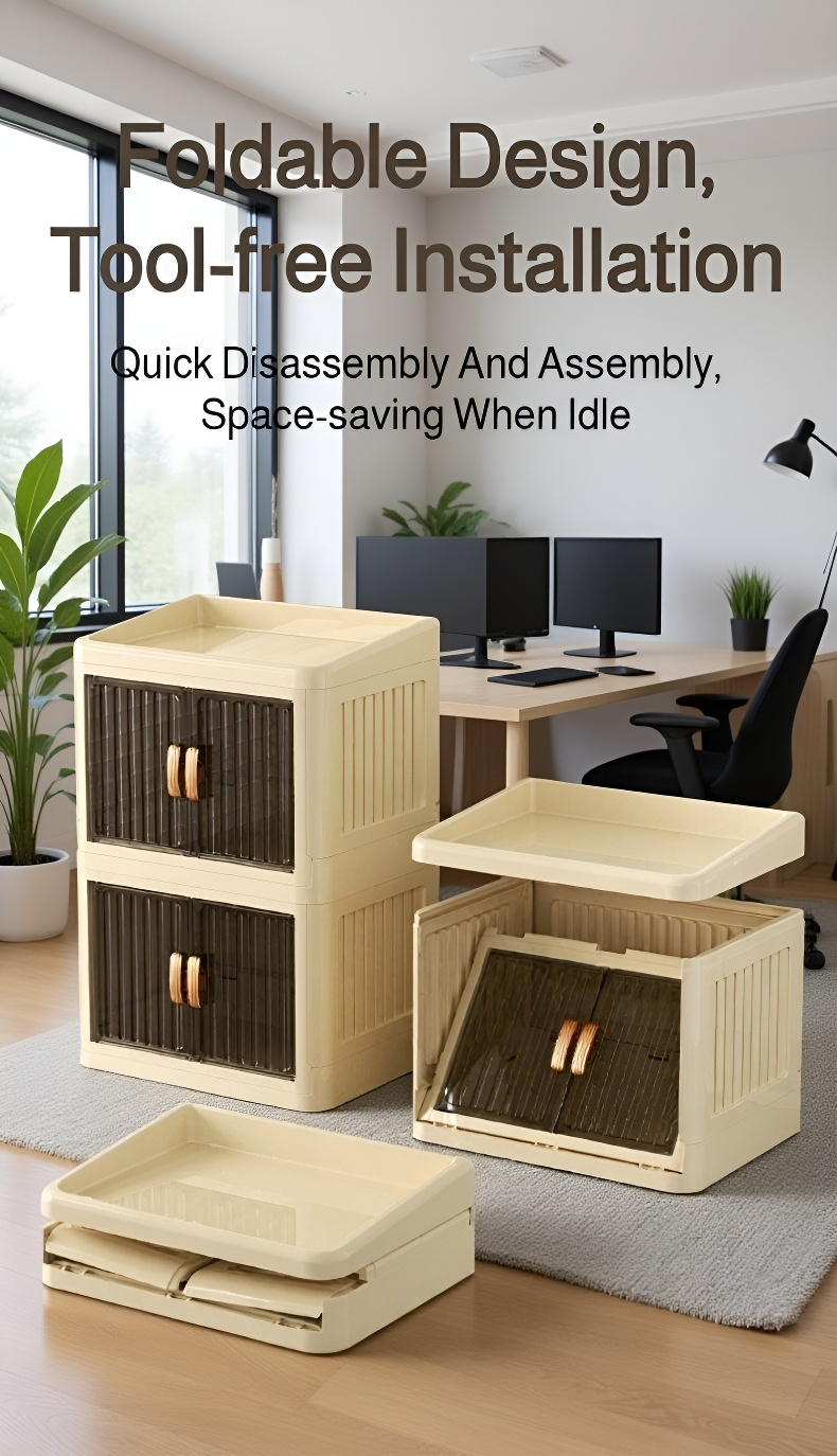 Modern design foldable beauty storage box for home