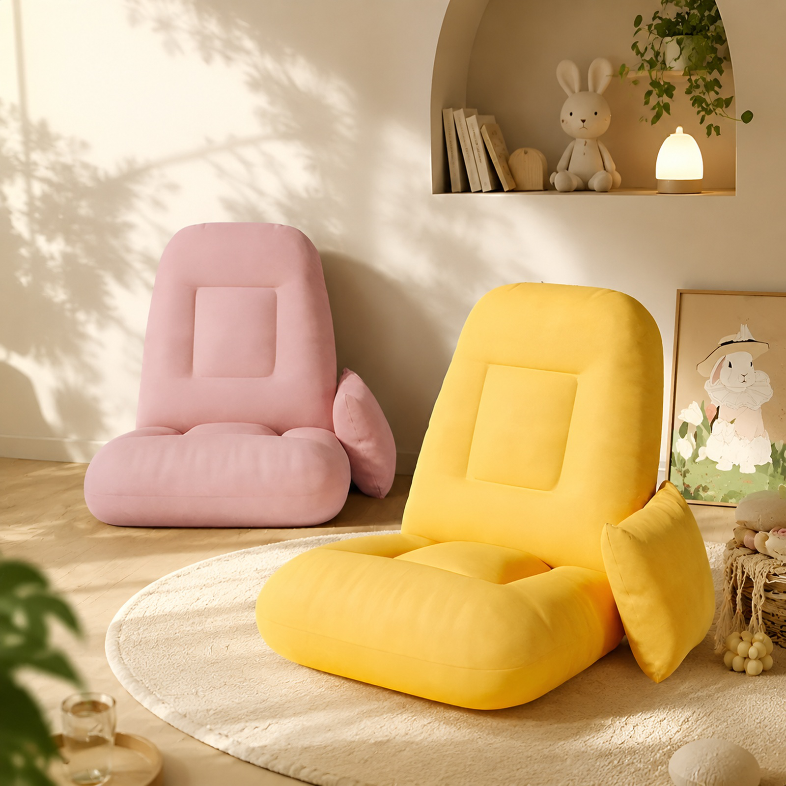 Leichter und bequemer Sessel mit Rückenlehne im Wohnzimmer