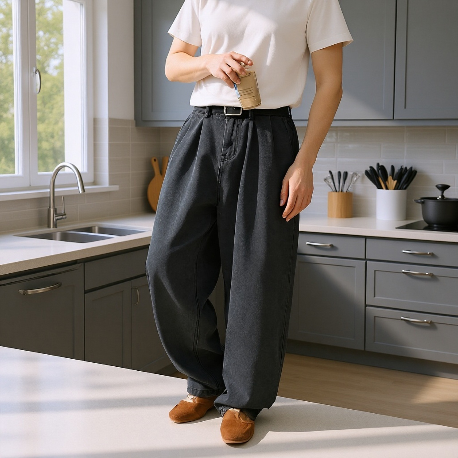 ヴィンテージウォッシュ メンズ ジーンズ 春新作 大きいサイズ ゆったりストレートパンツ