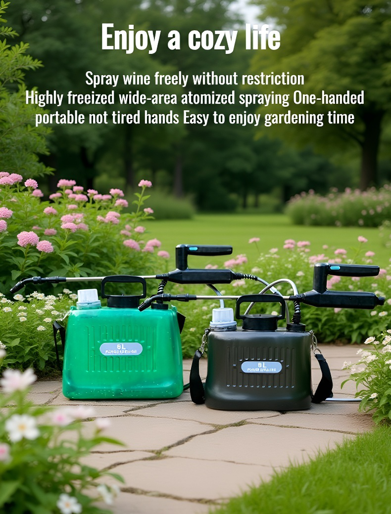 Cordless sprayer with rechargeable lithium battery