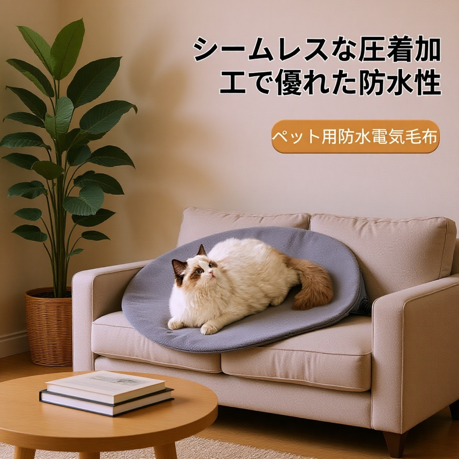 ペット用スマート9段階タイマー付き電気毛布・加熱マット