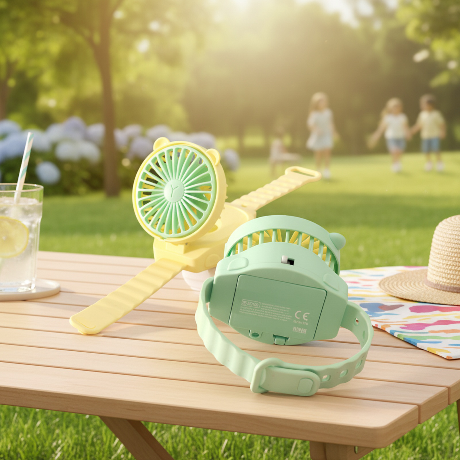 Portable Mini Cartoon Wristwatch Fan