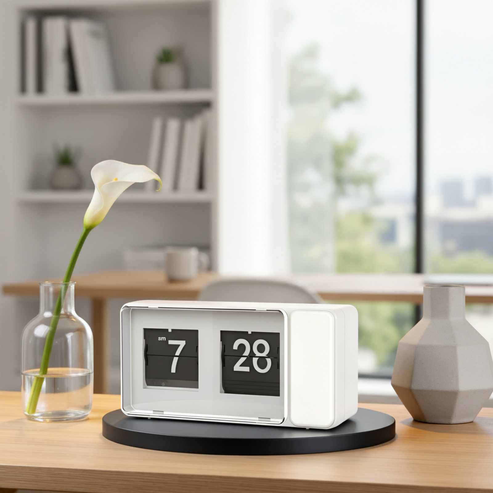Reloj digital tipo página en colores macaron para dormitorio y estudiantes