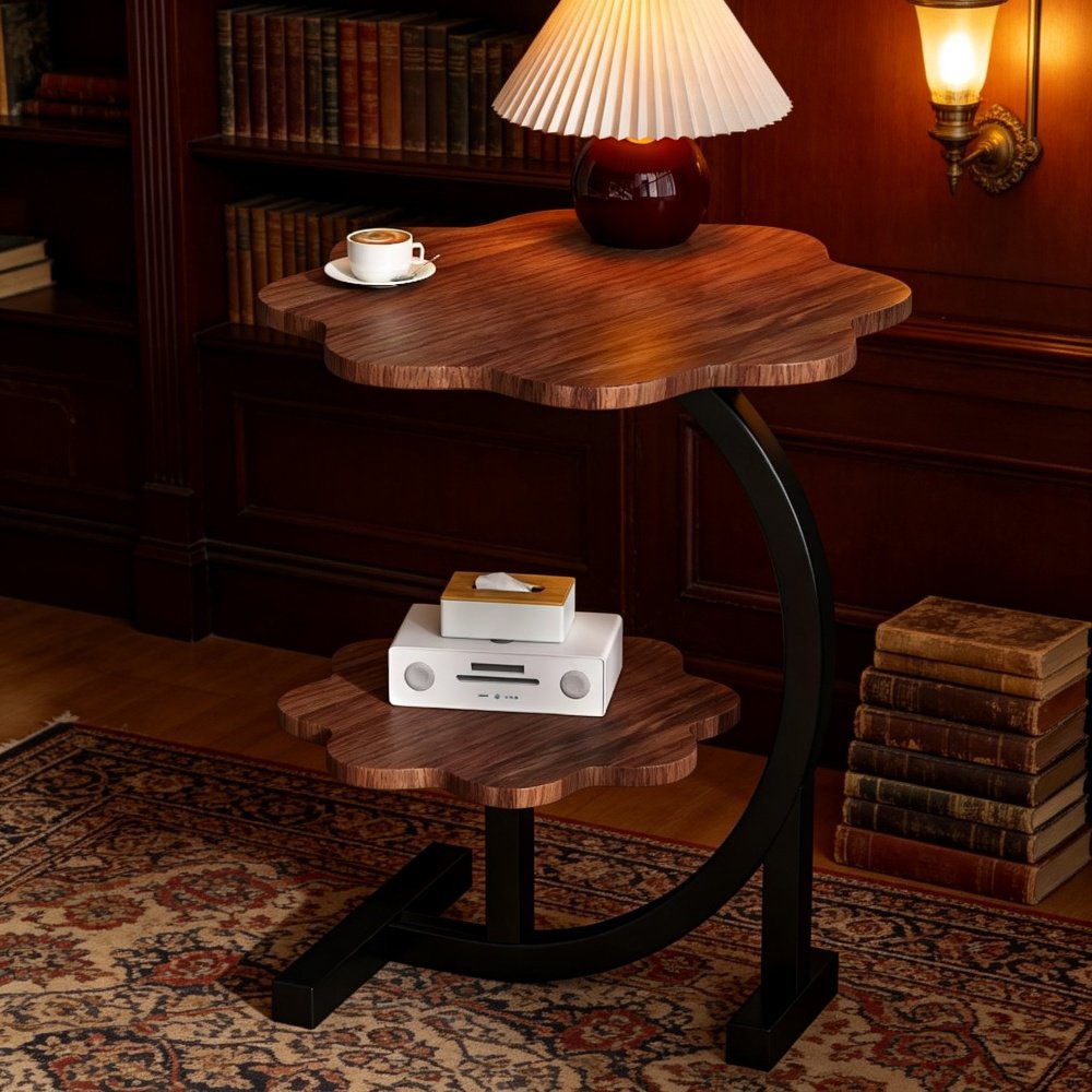 Retro Fengyunduo Double-layer Coffee Table Sofa Side Table Living Room Furniture