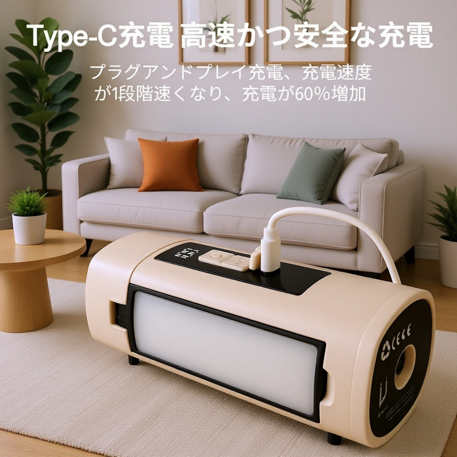 充電式多機能アウトドアキャンプランタン 折りたたみ式吊り下げライト