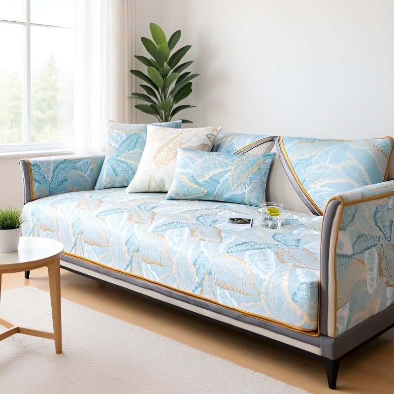 レザーソファークッションアイスシルクカバークロス 夏の滑り止め涼しい感じクッションクーラーカバーカバー