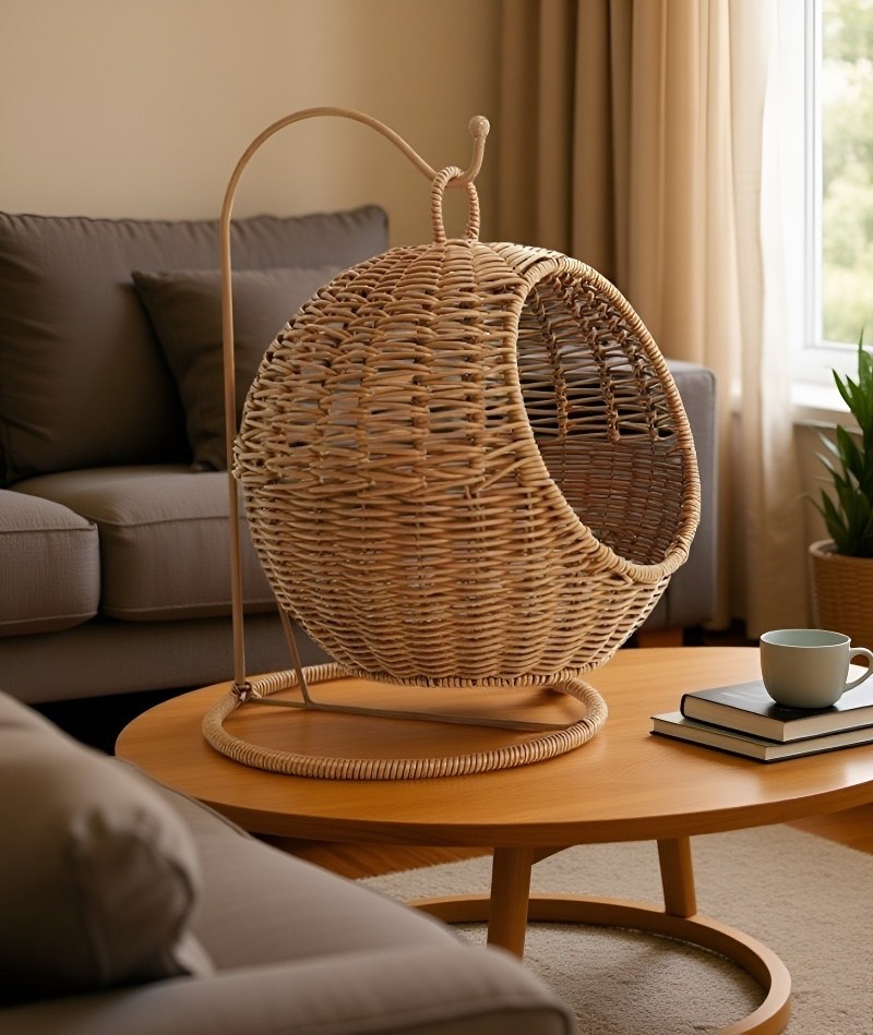 Cesta ecológica tejida para frutas y snacks