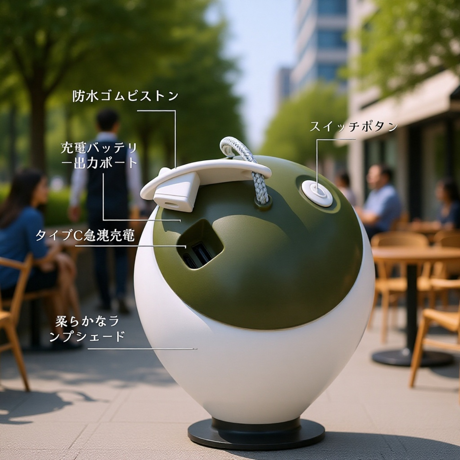 多機能レトロキャンプUSB充電LEDランプ シリコン野営灯