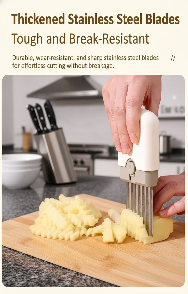 Efficient fruit and vegetable slicing tool with ergonomic handle