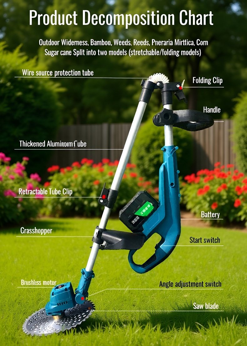 Eco-friendly electric weeding machine for lawns