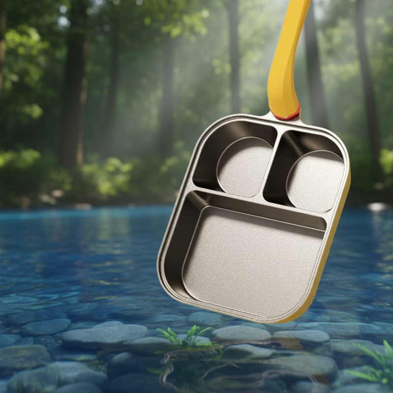 Titanium 3-in-1 Antihaft-Bratpfanne, dick und tief, für Eier und Hamburger