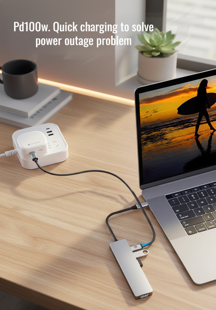 HDMI output and SD card reader on docking hub