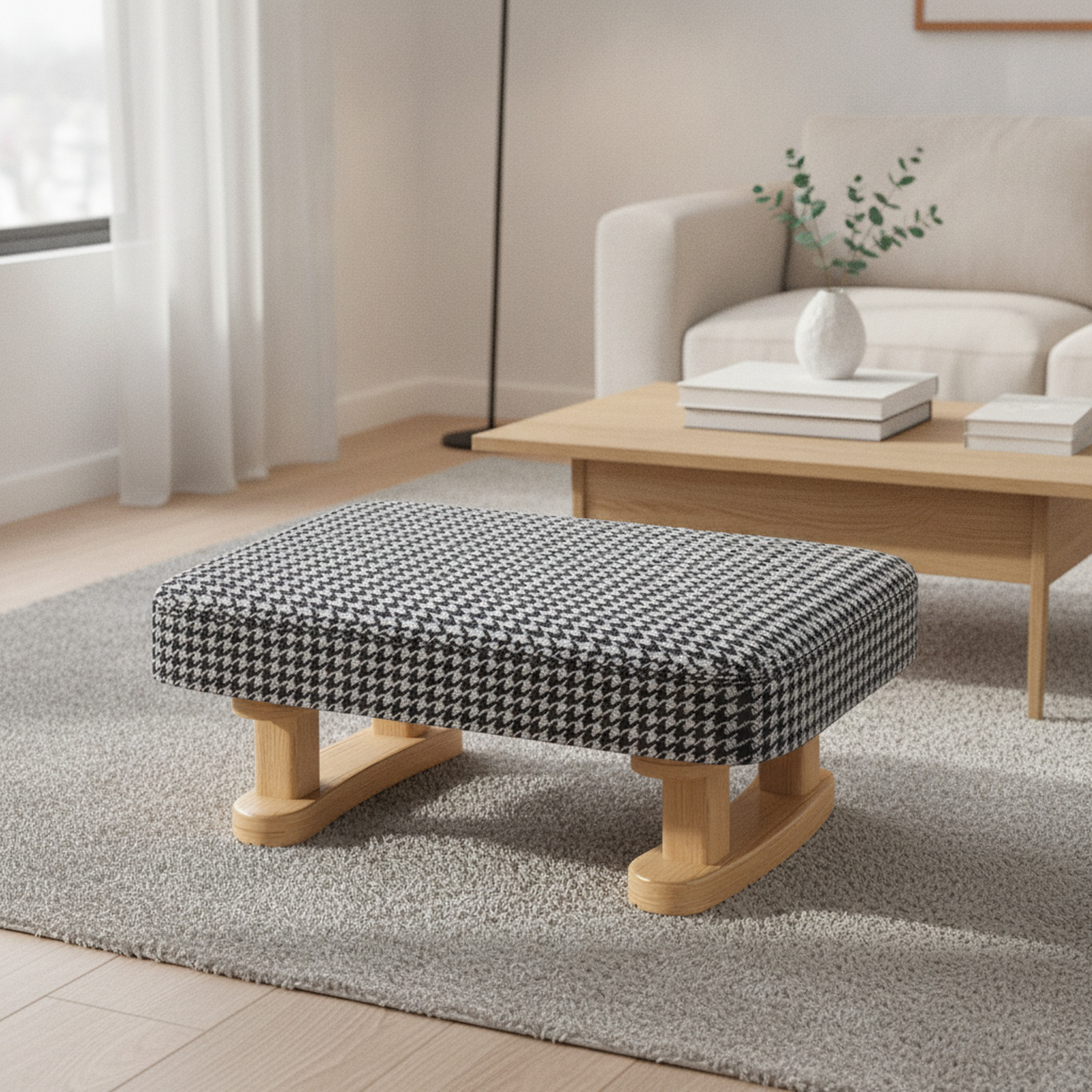 Japanese Style Soft Pack Legless Sofa Stool Low Entryway Footrest