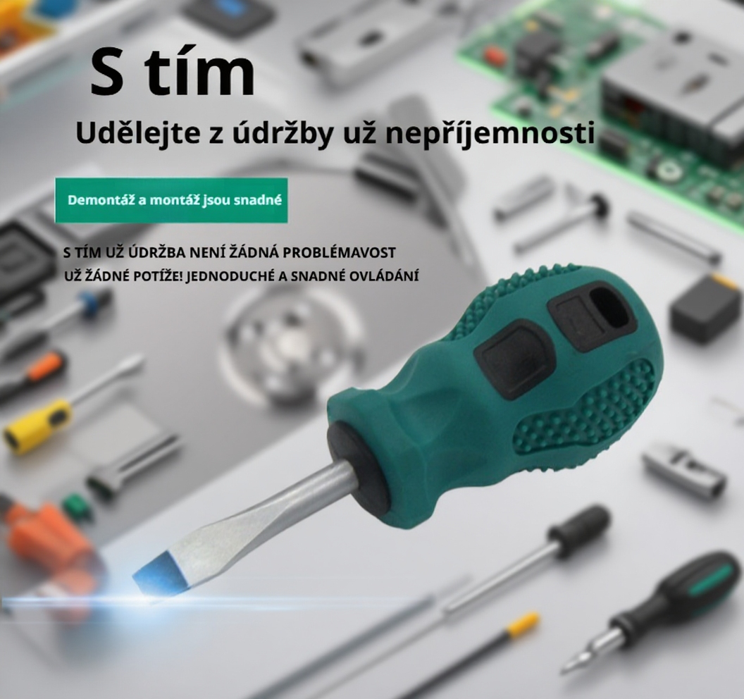 Odolný šroubovák s ergonomickou rukojetí