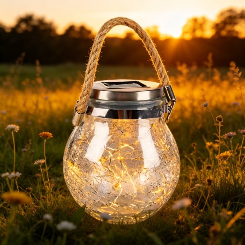 Lámpara de botella de deseos solar para jardín nocturno