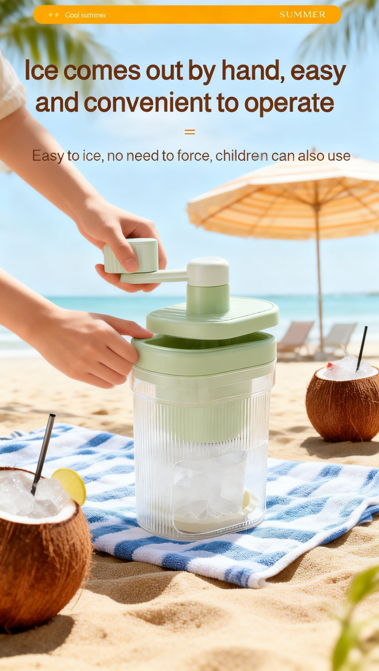 Compact ice shaver for home kitchen