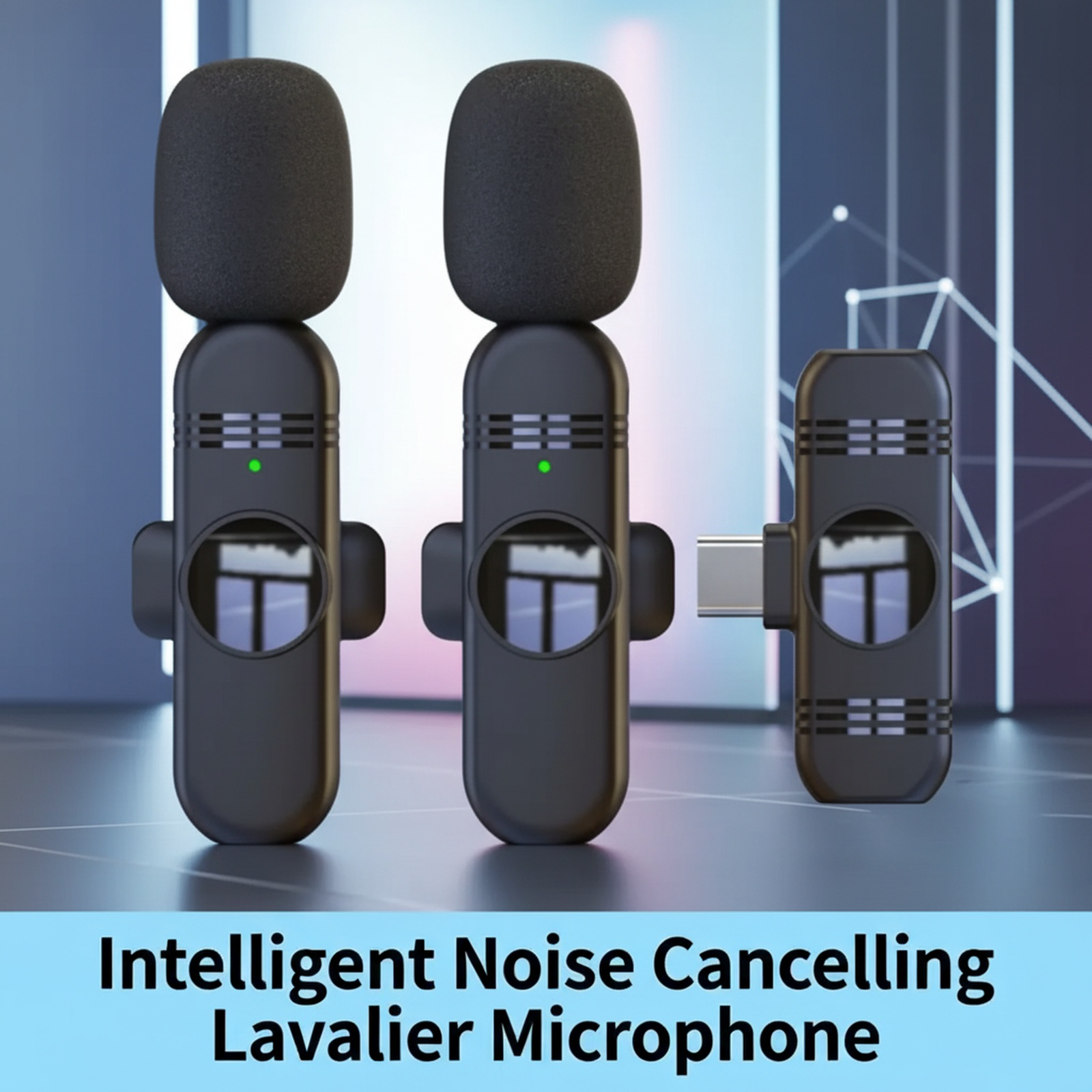 2-in-1 clip-on microphone for smartphones and cameras