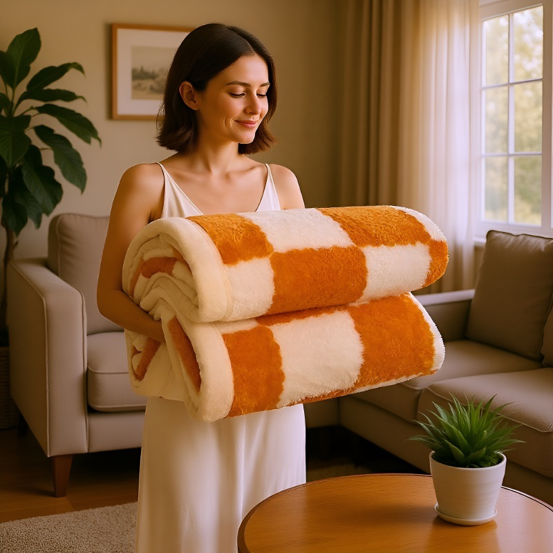 Manta multifuncional de doble cara para el hogar, cómoda y cálida, no destiñe
