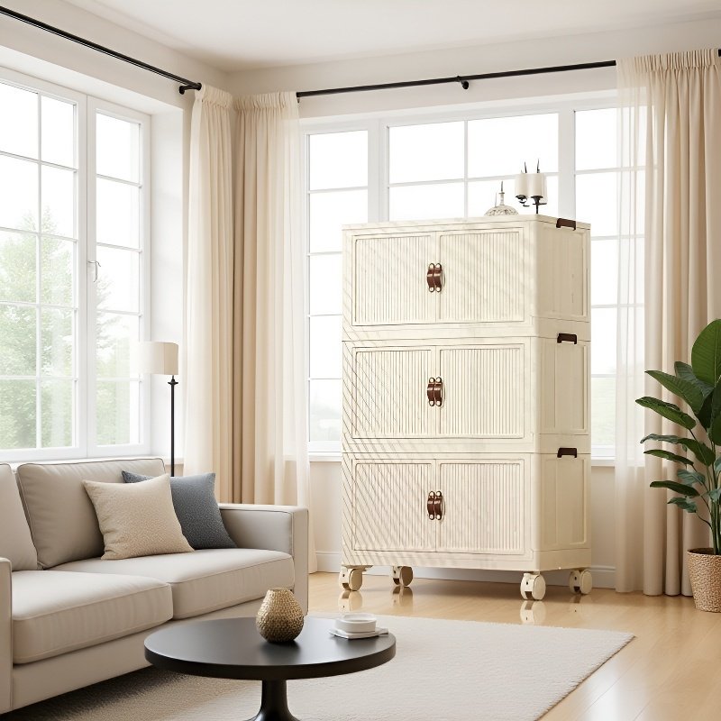 가정용 라지 접이식 수납함 선반 정리함 간식 수납장 사물함 장난감 수납함