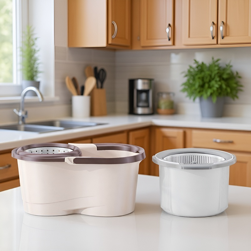 Mopa de doble uso, seca y húmeda, giratoria para limpieza doméstica