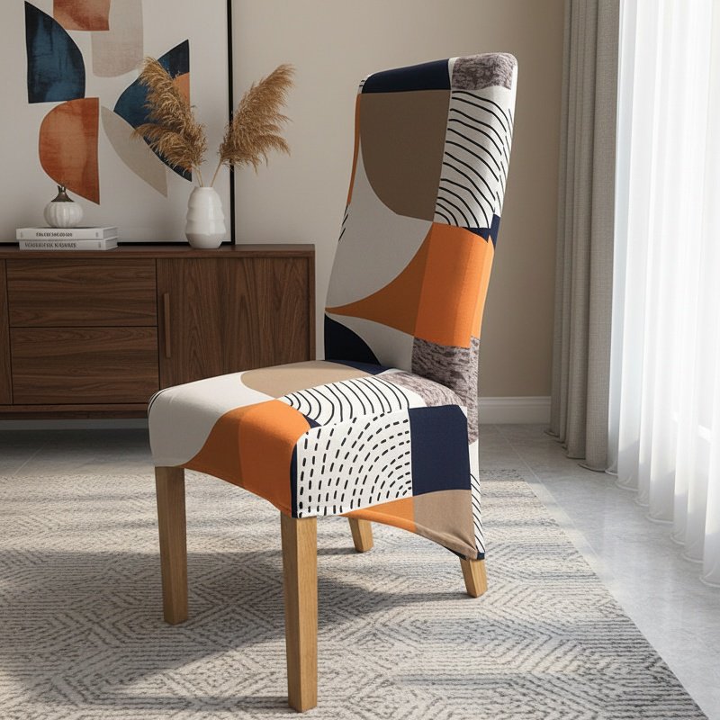 Slanting Chair Covers Chair Covers Various Patterns Office Stretch Printed