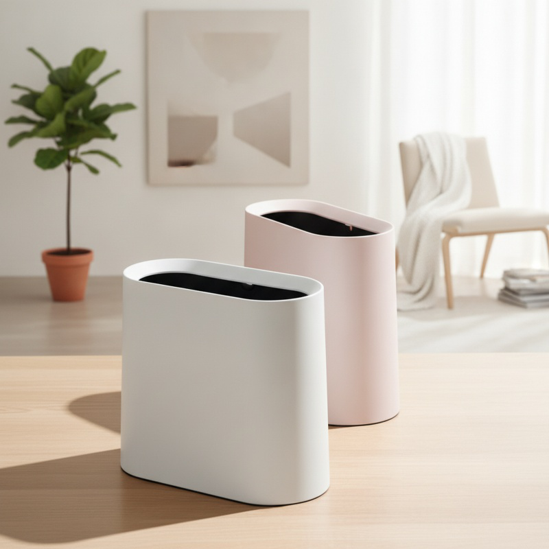 Clip-in Trash Bin for Toilet Paper and Miscellaneous Storage