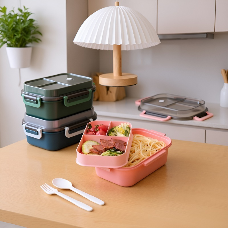 Portable Student Sealed Lunch Box Double Layer Microwaveable Commuter