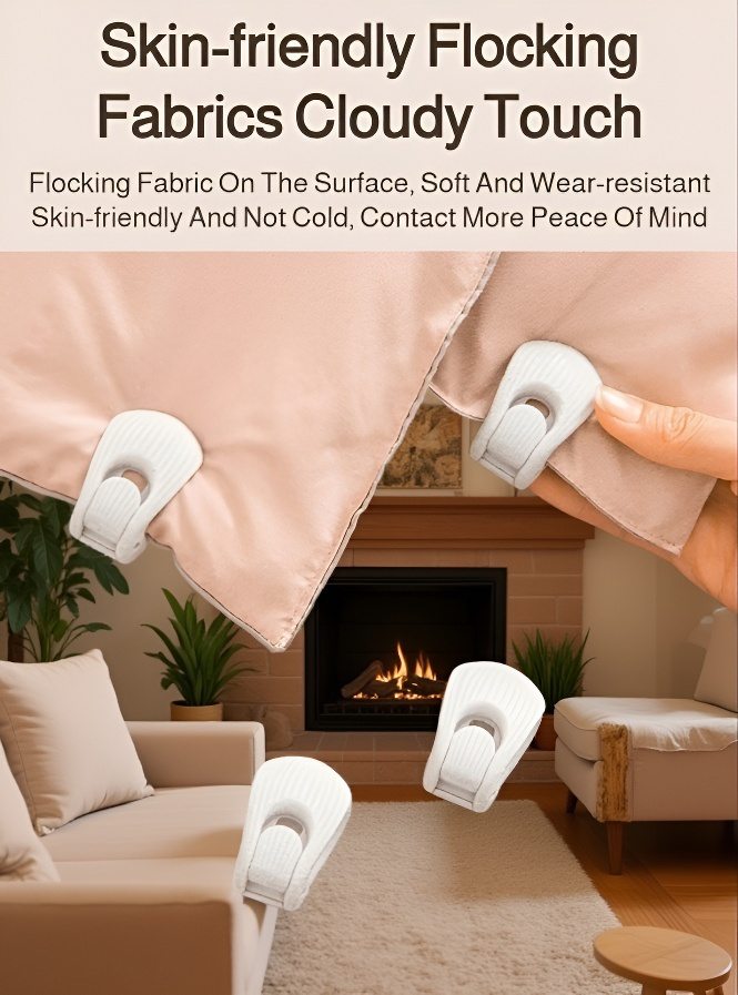 Durable bed sheet clips preventing slips