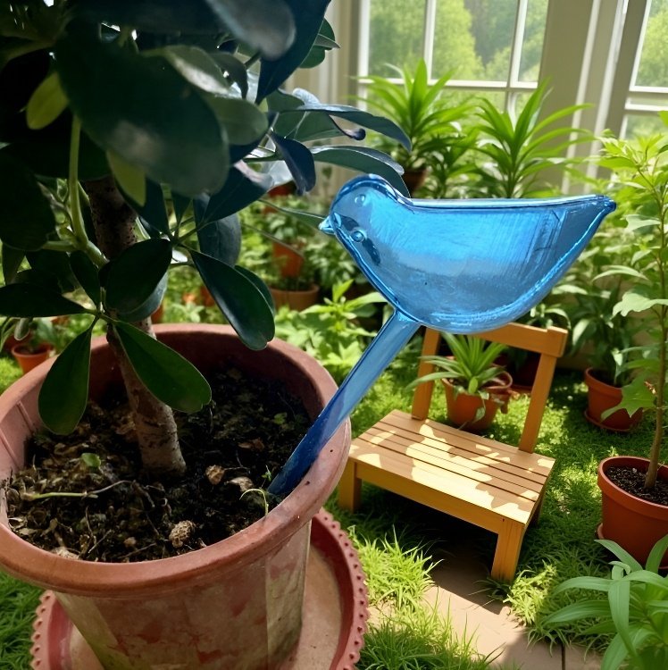 Transparenter Wasserspender für Blumentöpfe