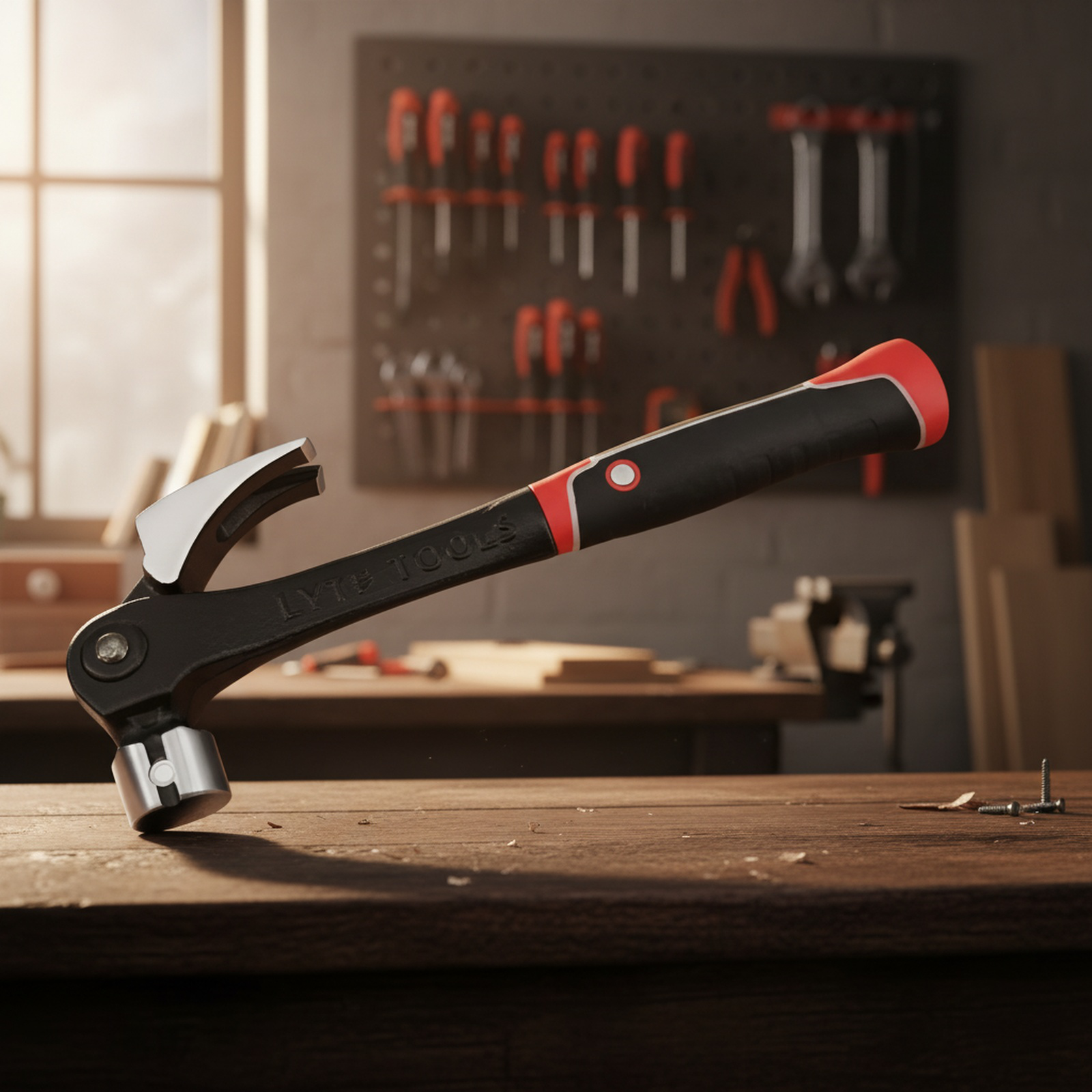 Marteau arrache-clou rotatif en acier carbone monobloc