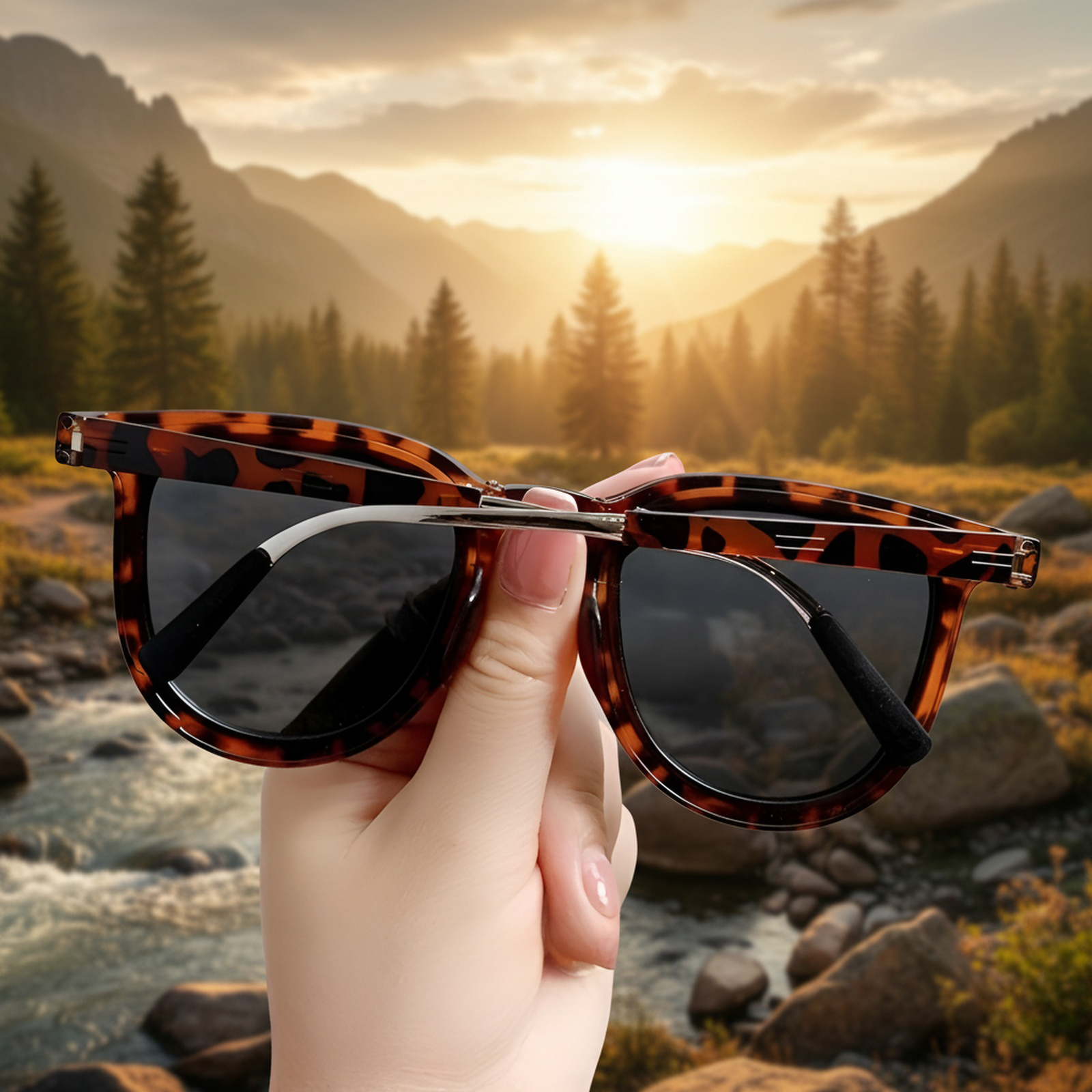 Lunettes de soleil femme pliables ultra-légères nouvelle génération avec protection UV 