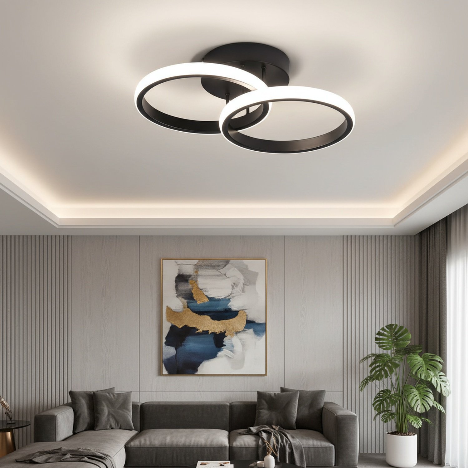 Minimalistische LED-Deckenleuchte, geeignet für verschiedene Wohnbereiche